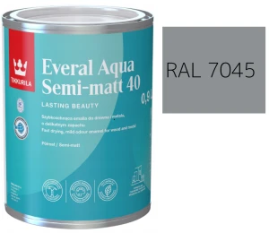 TIKKURILA Everal Aqua Semi Matt [40] szary telegrey 1 RAL 7045