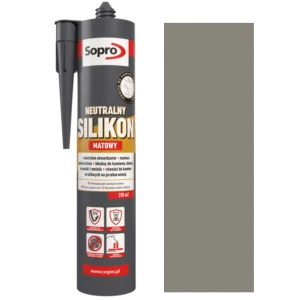 SOPRO Silikon neutralny sanitarny i dylatacyjny matowy betonowy szary 310ml