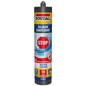 SOUDAL Silikon sanitarny do kuchni i łazienki stop pleśni biały 280ml