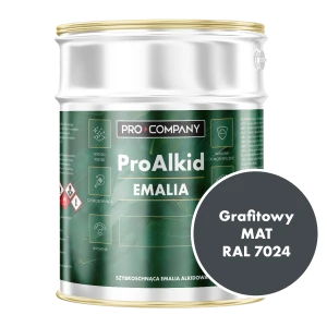 Szybkoschnąca emalia alkidowa do metalu Pro Alkid Grafitowy MAT RAL 7024 2,7L