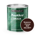 Szybkoschnąca emalia alkidowa do metalu Pro Alkid Brązowy Ciemny MAT RAL 8017 0,9L