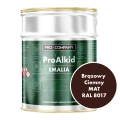 Szybkoschnąca emalia alkidowa do metalu Pro Alkid Brązowy Ciemny MAT RAL 8017 4,5L