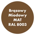 Szybkoschnąca emalia alkidowa do metalu Pro Alkid Brązowy Miodowy MAT RAL 8003 0,9L
