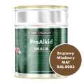 Szybkoschnąca emalia alkidowa do metalu Pro Alkid Brązowy Miodowy MAT RAL 8003 4,5L