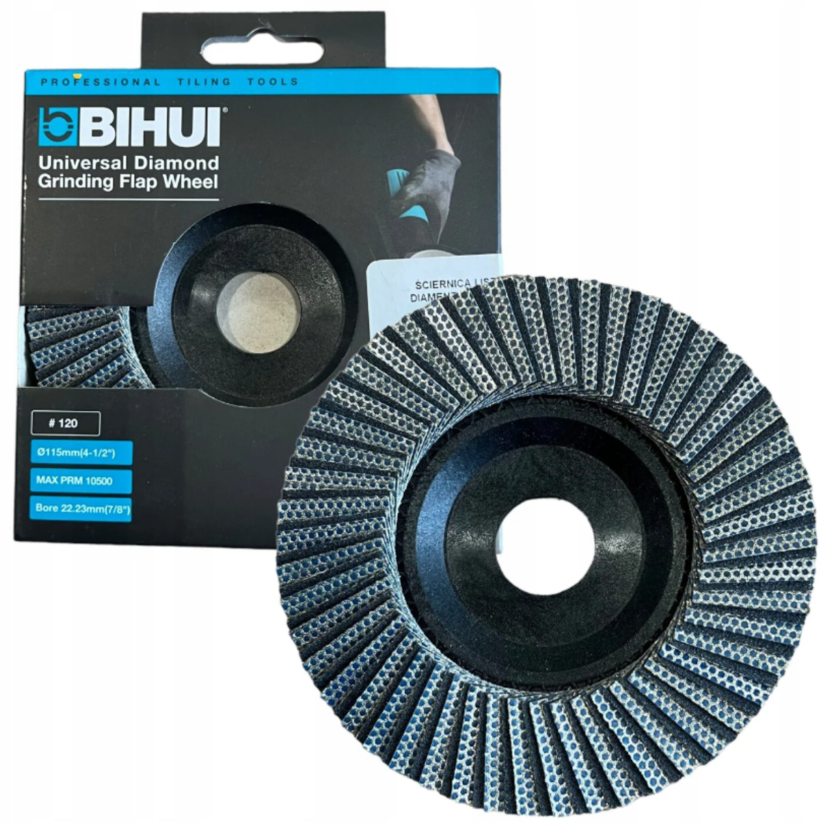 BIHUI DPM120 Ściernica diamentowa listkowa do gresu gwint M14  średnica 115mm gradacja P120