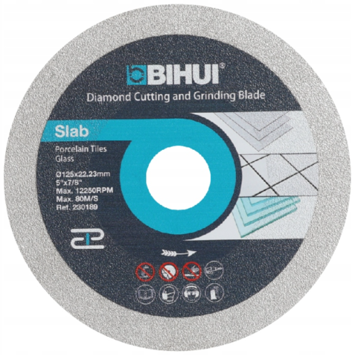 BIHUI DPG125 B-CLEAN Tarcza diamentowa 125 mm do szkła porcelany gresu