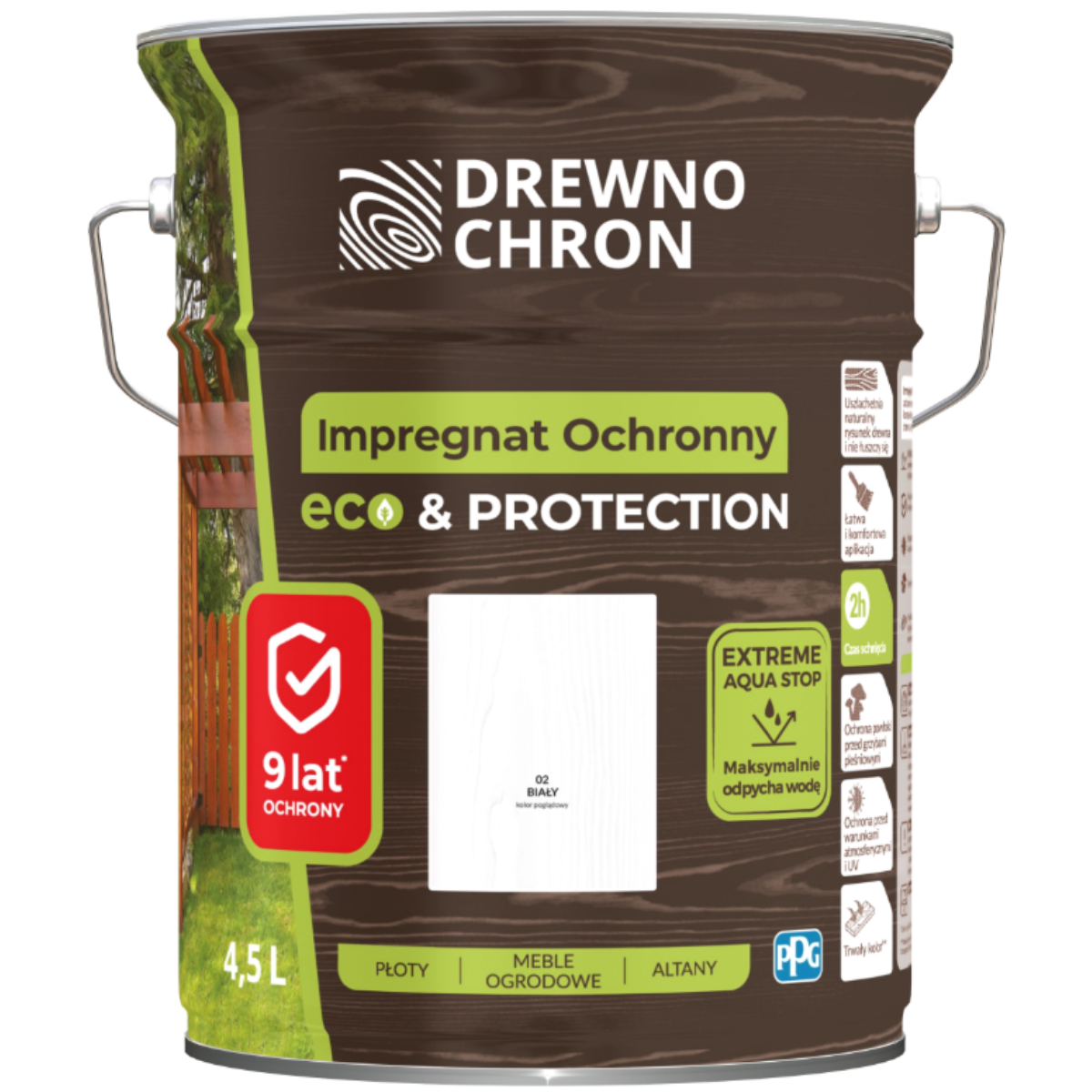 DREWNOCHRON Impregnat Ochronny Eco&Protection biały 4,5L