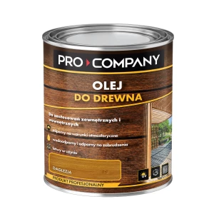 PRO COMPANY Olej do drewna do wnętrz i na zewnątrz hydrofobowy ochrona UV daglezja 750ml
