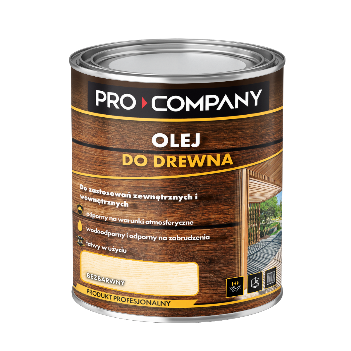 PRO COMPANY Olej do drewna do wnętrz i na zewnątrz hydrofobowy bezbarwny 750ml