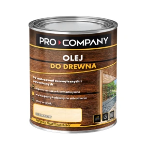 PRO COMPANY Olej do drewna do wnętrz i na zewnątrz hydrofobowy bezbarwny 750ml