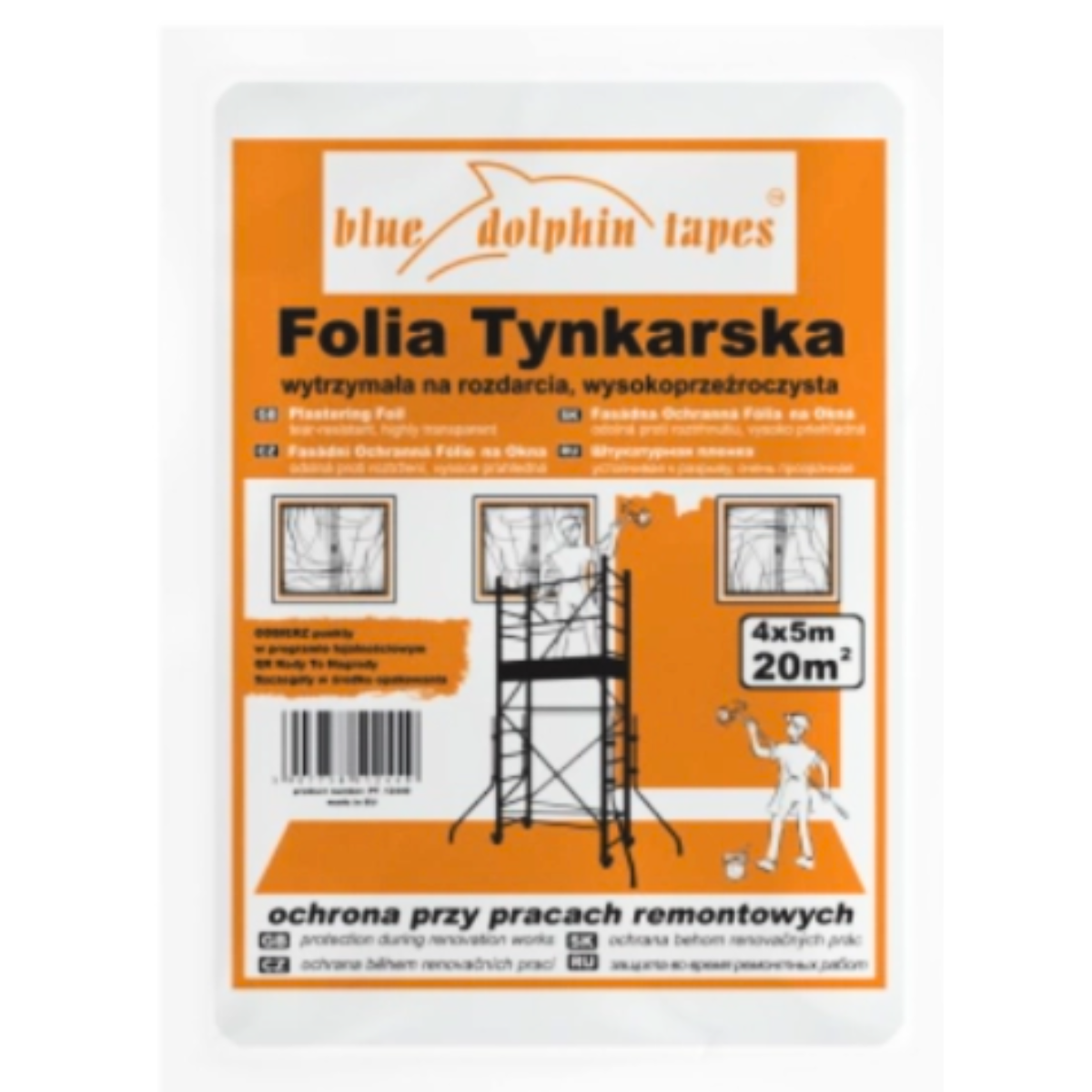 BLUE DOLPHIN Folia tynkarska 4m x 5m