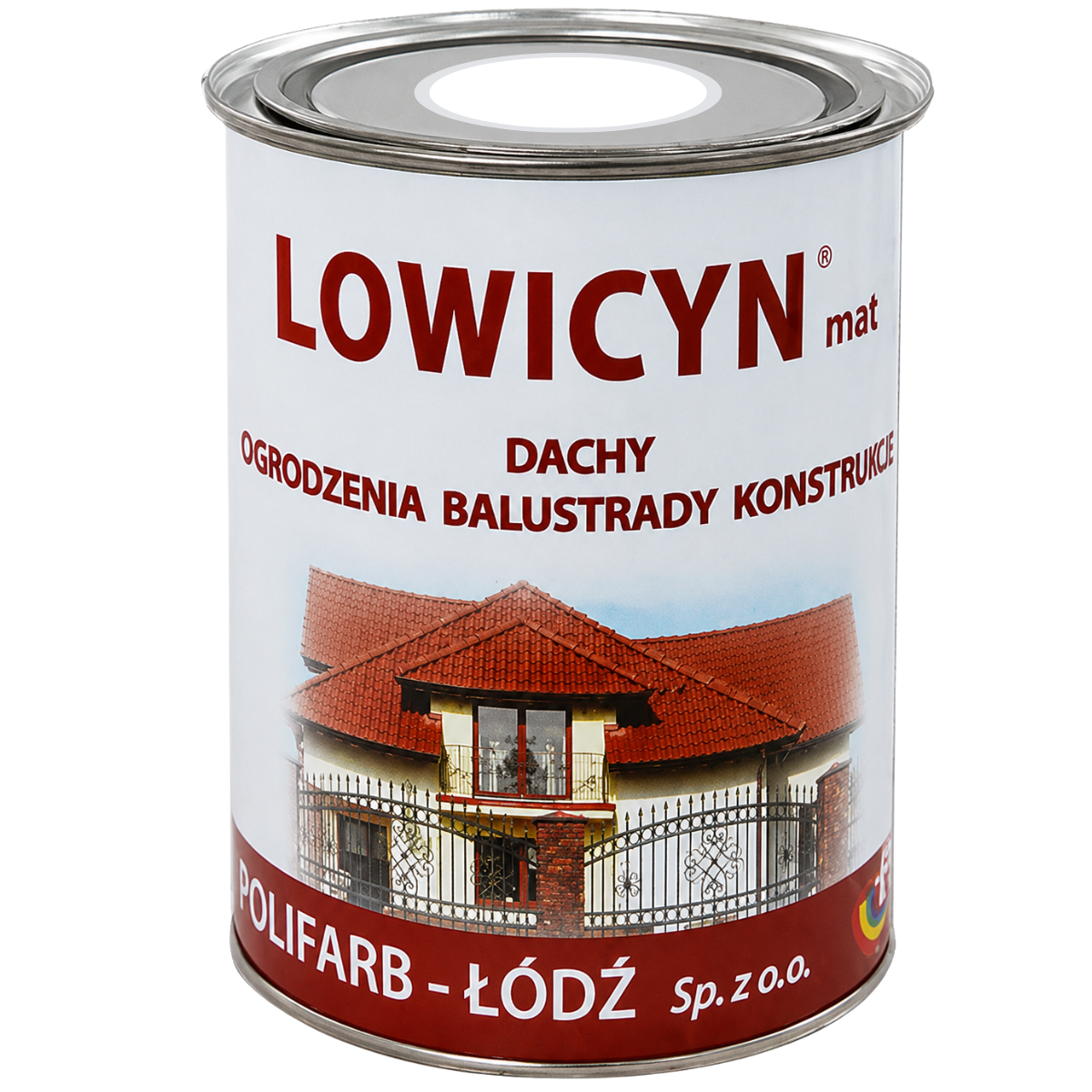LOWICYN Dach Farba do powierzchni ocynkowanych biały Mat 0,8L