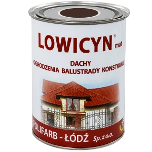 LOWICYN Dach Farba do powierzchni ocynkowanych brąz czekoladowy RAL 8017 Mat 0,8L