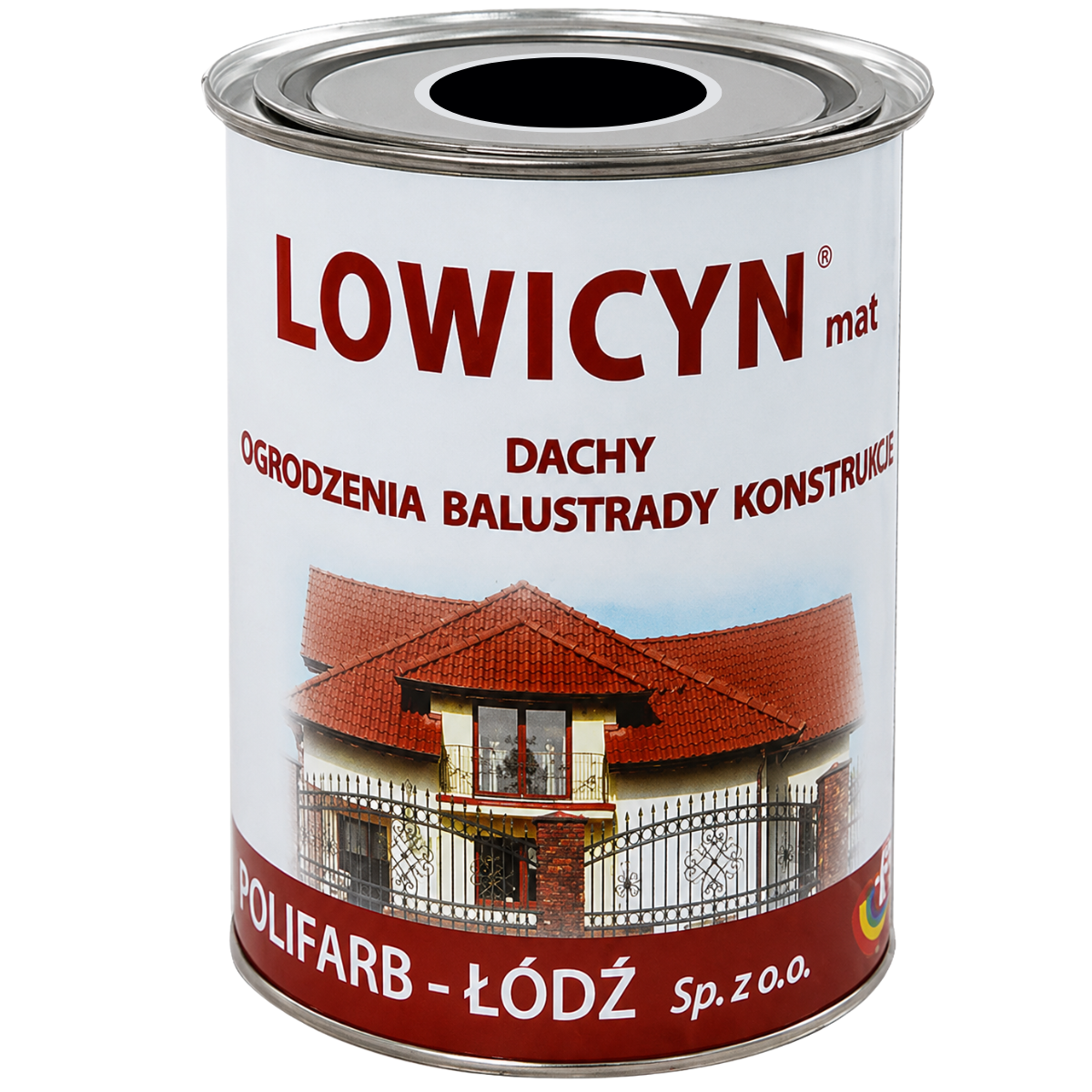  LOWICYN Dach Farba do powierzchni ocynkowanych czarny RAL 9005 Mat 5L