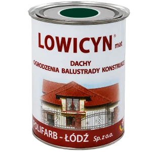 LOWICYN Dach Farba do powierzchni ocynkowanych zielona ciemna RAL 6005 Mat 10L