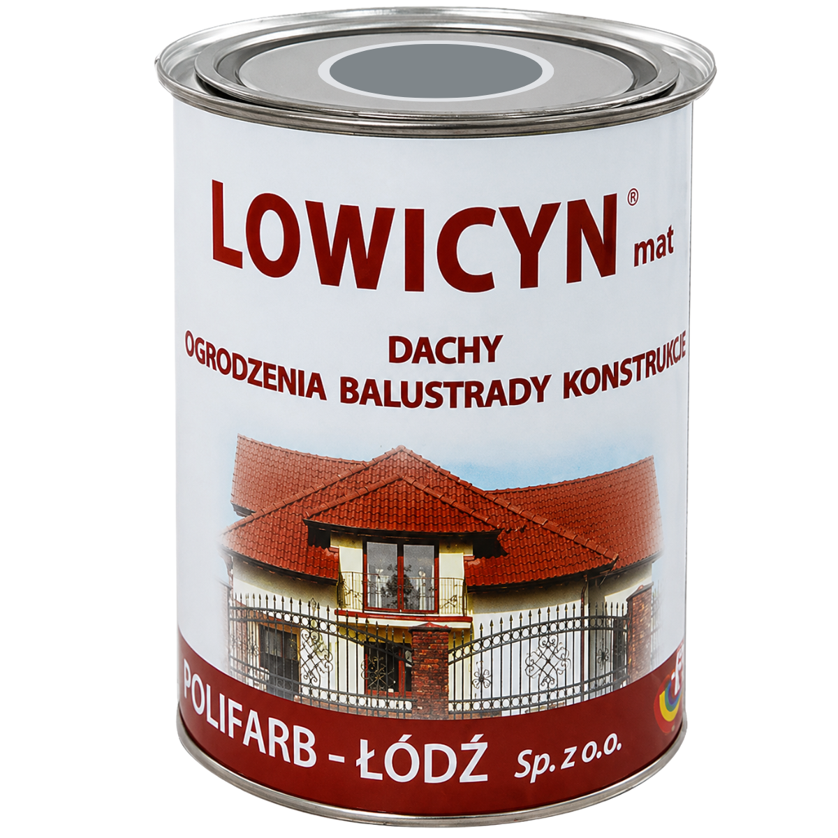 LOWICYN Dach Farba do powierzchni ocynkowanych szary jasny RAL 7046 Mat 0,8L