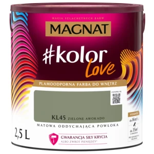 MAGNAT #kolorLove farba lateksowa plamoodporna zielone awokado KL45 2,5L