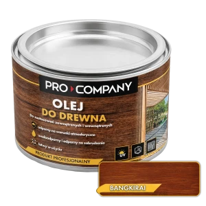 PRO COMPANY Olej do drewna do wnętrz i na zewnątrz hydrofobowy ochrona UV bangkirai próbka 100ml