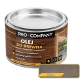PRO COMPANY Olej do drewna do wnętrz i na zewnątrz hydrofobowy ochrona UV szary 100ml