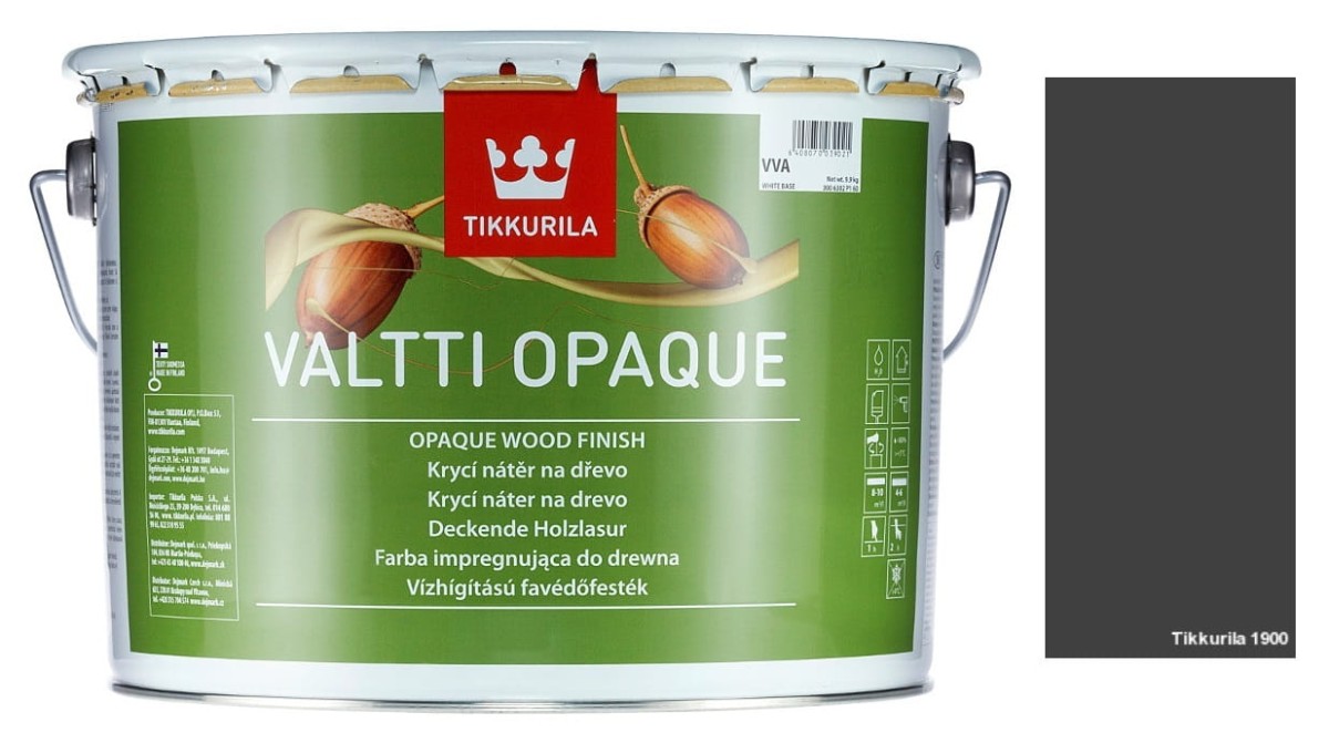 TIKKURILA Valtti Opaque 9l Farba do drewna Baz C KOLOR 1900