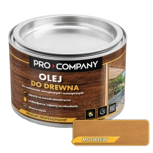 PRO COMPANY Olej do drewna do wnętrz i na zewnątrz hydrofobowy ochrona UV modrzew próbka 100ml