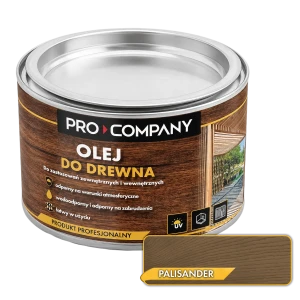 PRO COMPANY Olej do drewna do wnętrz i na zewnątrz hydrofobowy ochrona UV palisander próbka 100ml