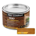 PRO COMPANY Olej do drewna do wnętrz i na zewnątrz hydrofobowy ochrona UV teak próbka 100ml
