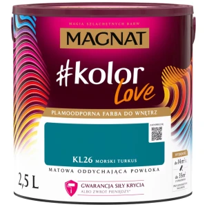 MAGNAT #kolorLove Farba lateksowa plamoodporna morski turkus KL26 2,5L