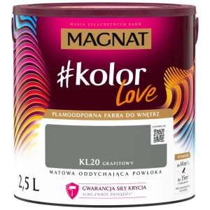 MAGNAT #kolorLove Farba lateksowa plamoodporna grafitowy KL20 2,5L