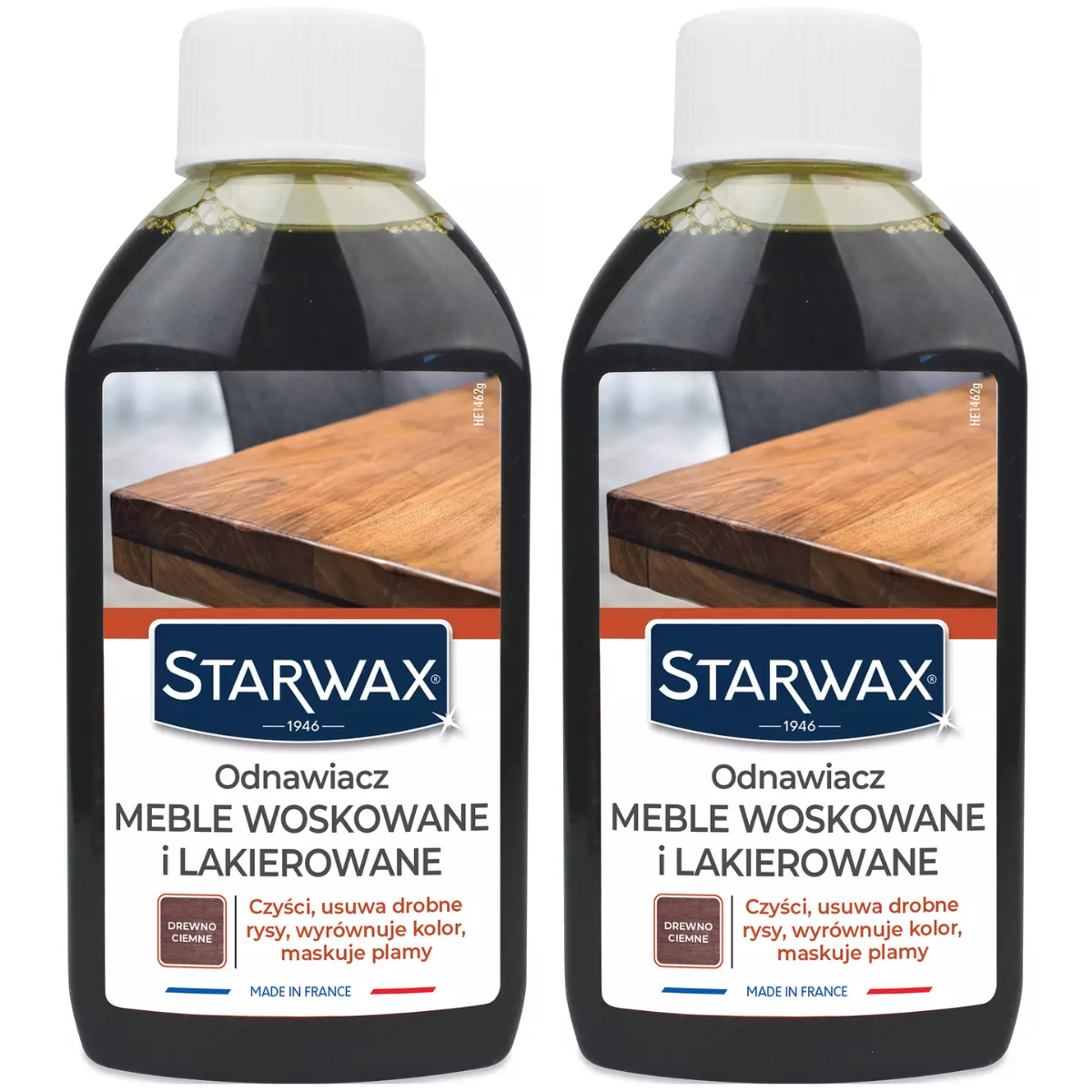  STARWAX Odnawiacz płyn do odnawiania mebli z ciemnego drewna woskowanego i lakierowanego 250ml x 2szt