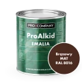 Szybkoschnąca emalia alkidowa do metalu Pro Alkid Brązowy MAT RAL 8016 0,9L