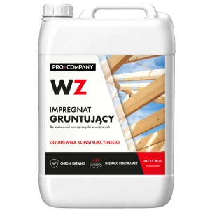 PRO COMPANY Wodny impregnat gruntujący WZ do drewna konstrukcyjnego 10L