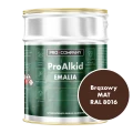Szybkoschnąca emalia alkidowa do metalu Pro Alkid Brązowy MAT RAL 8016 4,5L
