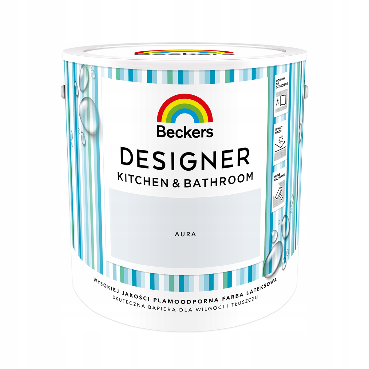 BECKERS DESIGNER Kuchnia i Łazienka Farba lateksowa szaroniebieski aura 2,5L