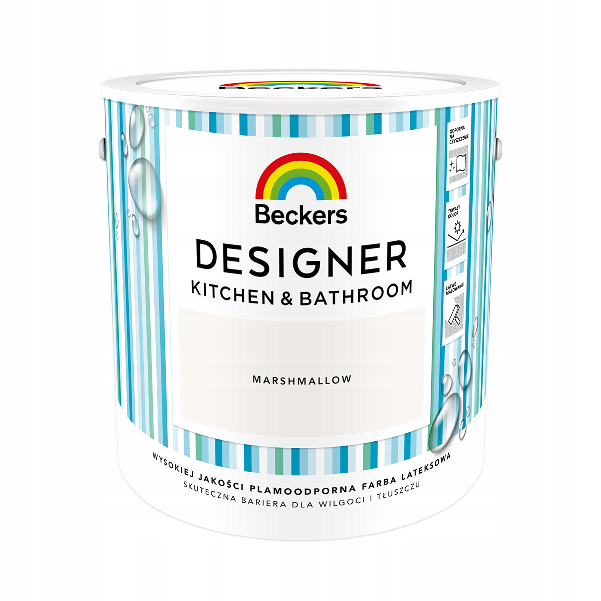BECKERS DESIGNER Kuchnia i Łazienka Farba lateksowa kremowa biel marshmallow 2,5L