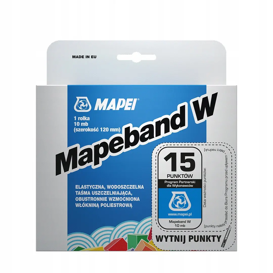 Elastyczna taśma uszczelniająca do hydroizolacji MAPEI Mapeband W 120 mm x 10 mb