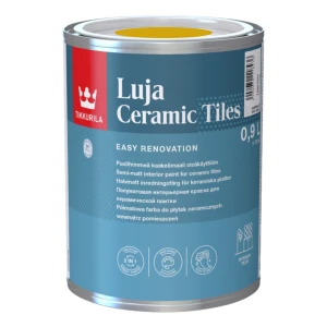 TIKKURILA Luja Ceramic Półmatowa farba do płytek ceramicznych 2w1 RAL 1004 żółty złoty 0,9L