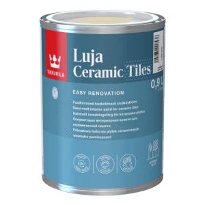TIKKURILA Luja Ceramic Półmatowa farba do płytek ceramicznych 2w1 RAL 1015 jasna kość słoniowa 0,9L