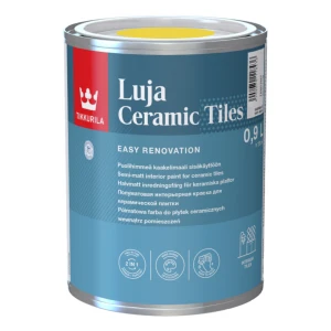 TIKKURILA Luja Ceramic Półmatowa farba do płytek ceramicznych 2w1 RAL 1018 żółty cynkowy 0,9L