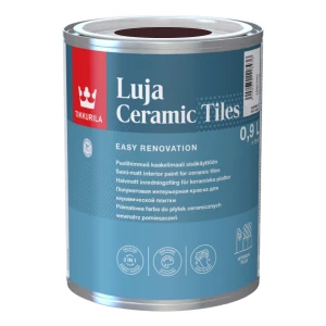 TIKKURILA Luja Ceramic Półmatowa farba do płytek ceramicznych 2w1 RAL 3007 czarno-czerwony