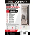 PRO COMPANY Kurtyna przeciwpyłowa z zamkiem błyskawicznym 120x220cm