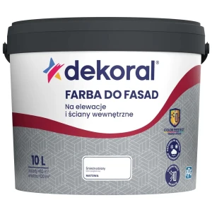 Farba emulsyjna fasadowa Dekoral Polinit BIAŁY 10l