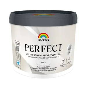BECKERS PERFECT Farba lateksowa antyrefleksyjna do ścian i sufitów biała głęboki mat 4,5L