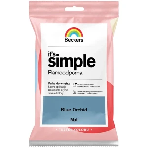 BECKERS Designer It's Simple Plamoodporna farba do ścian i sufitów blue orchid niebieska tester 50ml