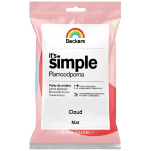 BECKERS Designer It's Simple Plamoodporna farba do ścian i sufitów cloud szary tester 50ml
