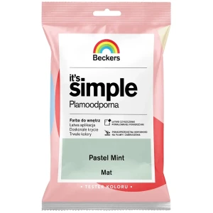 BECKERS Designer It's Simple Plamoodporna farba do ścian i sufitów pastel mint miętowa zieleń tester 50ml