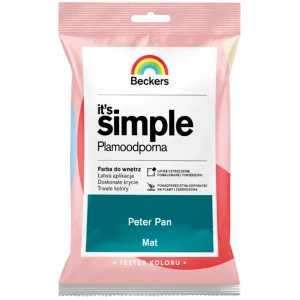 BECKERS Designer It's Simple Plamoodporna farba do ścian i sufitów peter pan niebiesko-zielony tester 50ml