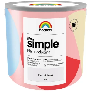 BECKERS Designer It's Simple Plamoodporna farba do ścian i sufitów pink hibiscus beżowo-różowy 2,5L