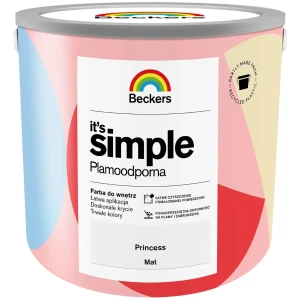 BECKERS Designer It's Simple Plamoodporna farba do ścian i sufitów princess pastelowy róż 2,5L
