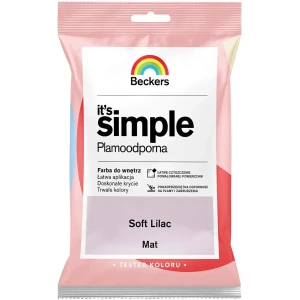 BECKERS Designer It's Simple Plamoodporna farba do ścian i sufitów soft lilac liliowy tester 50ml